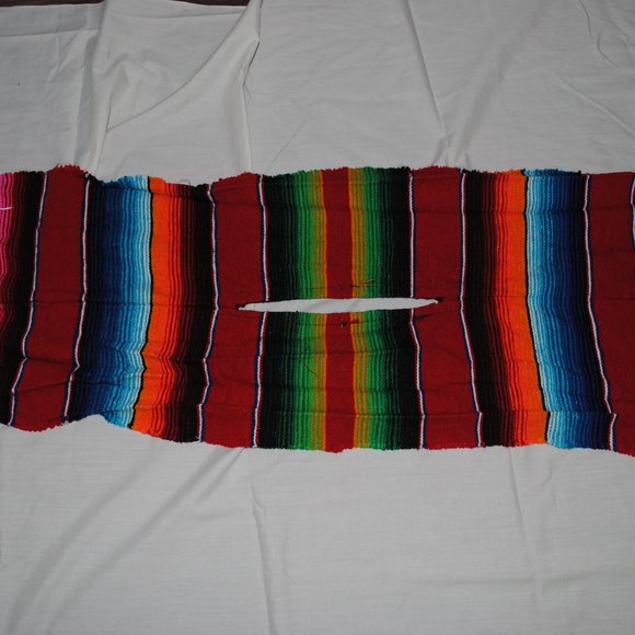 Child Size Mexican Serape Poncho - Picture 4 of 8